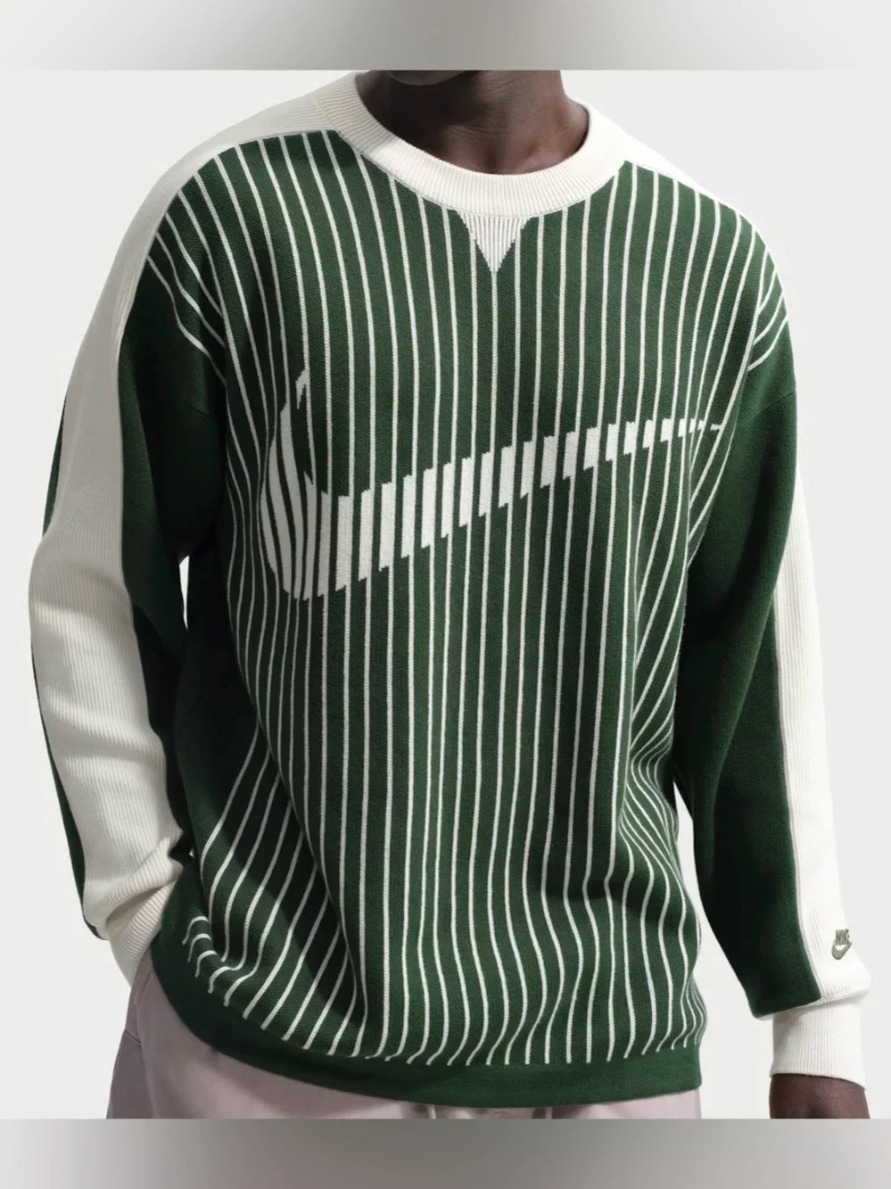 Nike Sweater Sportswear Club Jersey Crew Neck Green Men's sz Medium NEW!!